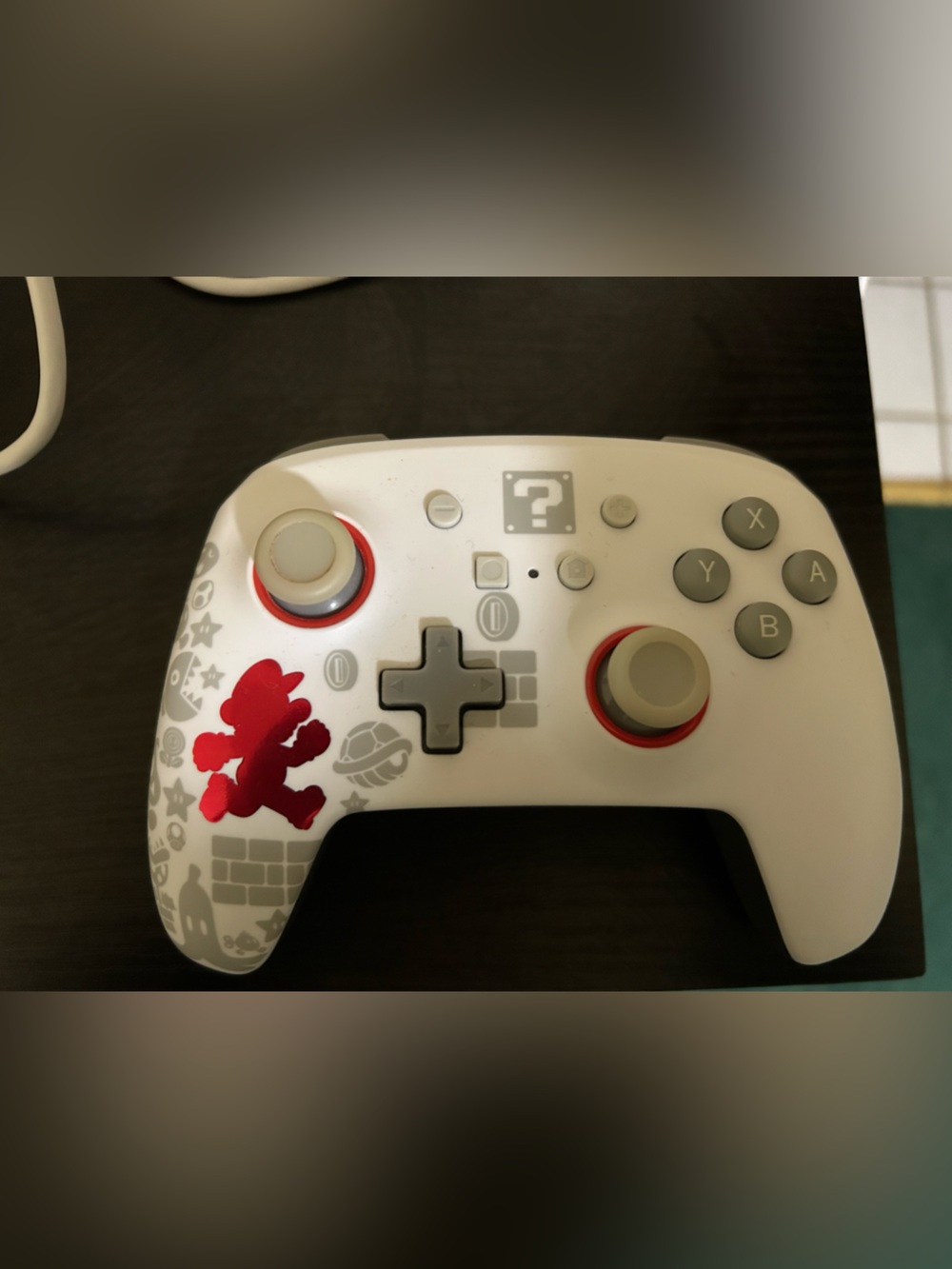 White Mario Themed Wireless Game Controller